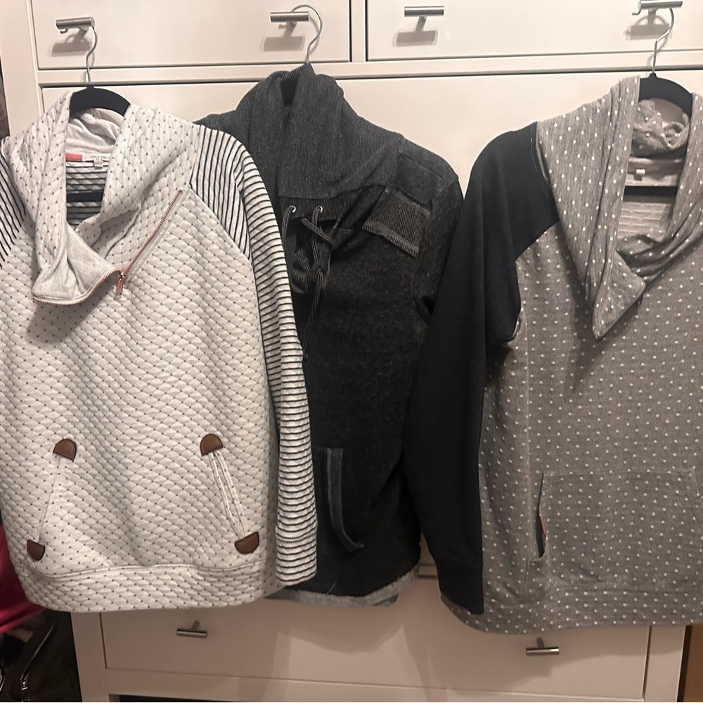 Lot of 2 Maurice’s cowl neck tops